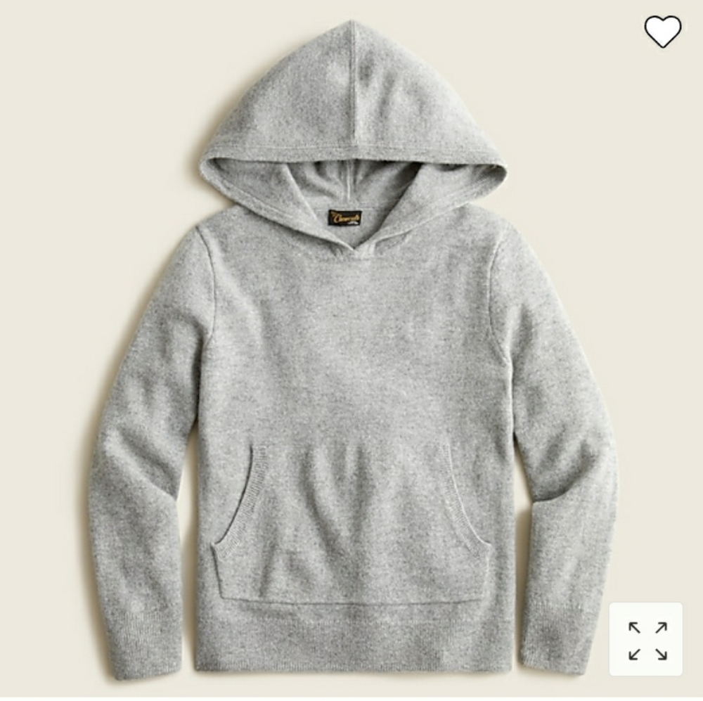 J crew crewcuts cashmere pullover hoodie